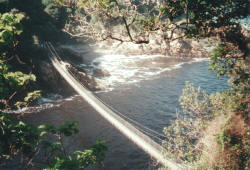 Suspension Bridge an der Mündung des Storms River