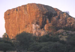 Felsformation über dem Limpopo